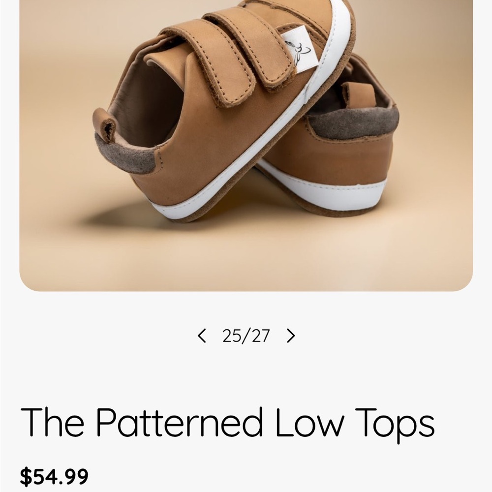 Tan Baby Walker Shoes with Velcro Straps